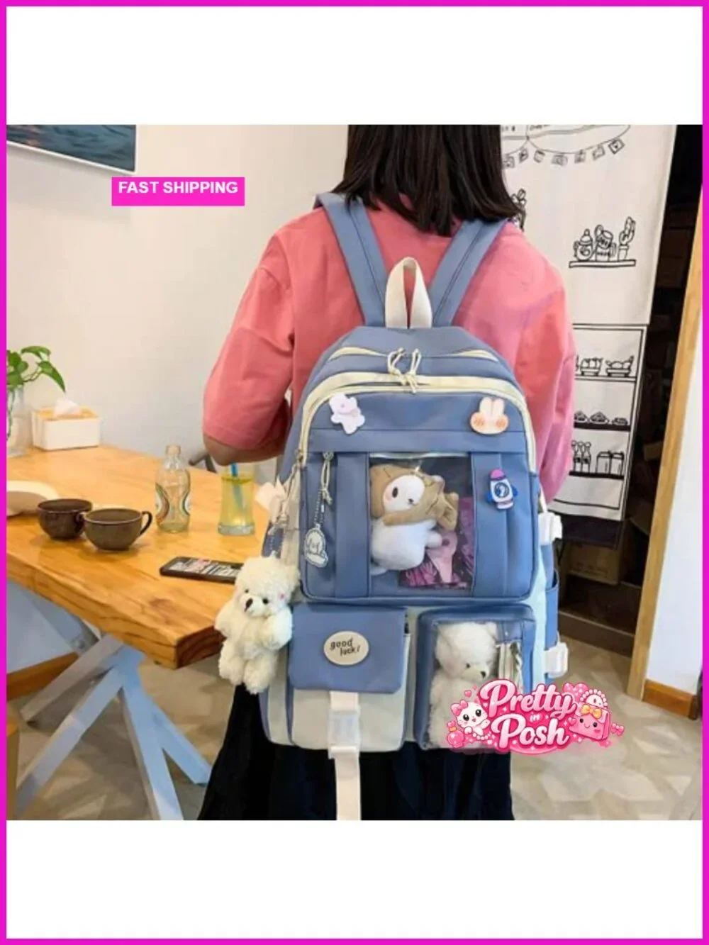 Durable Nylon Backpack Set with Pencil Box and Shoulder Bag